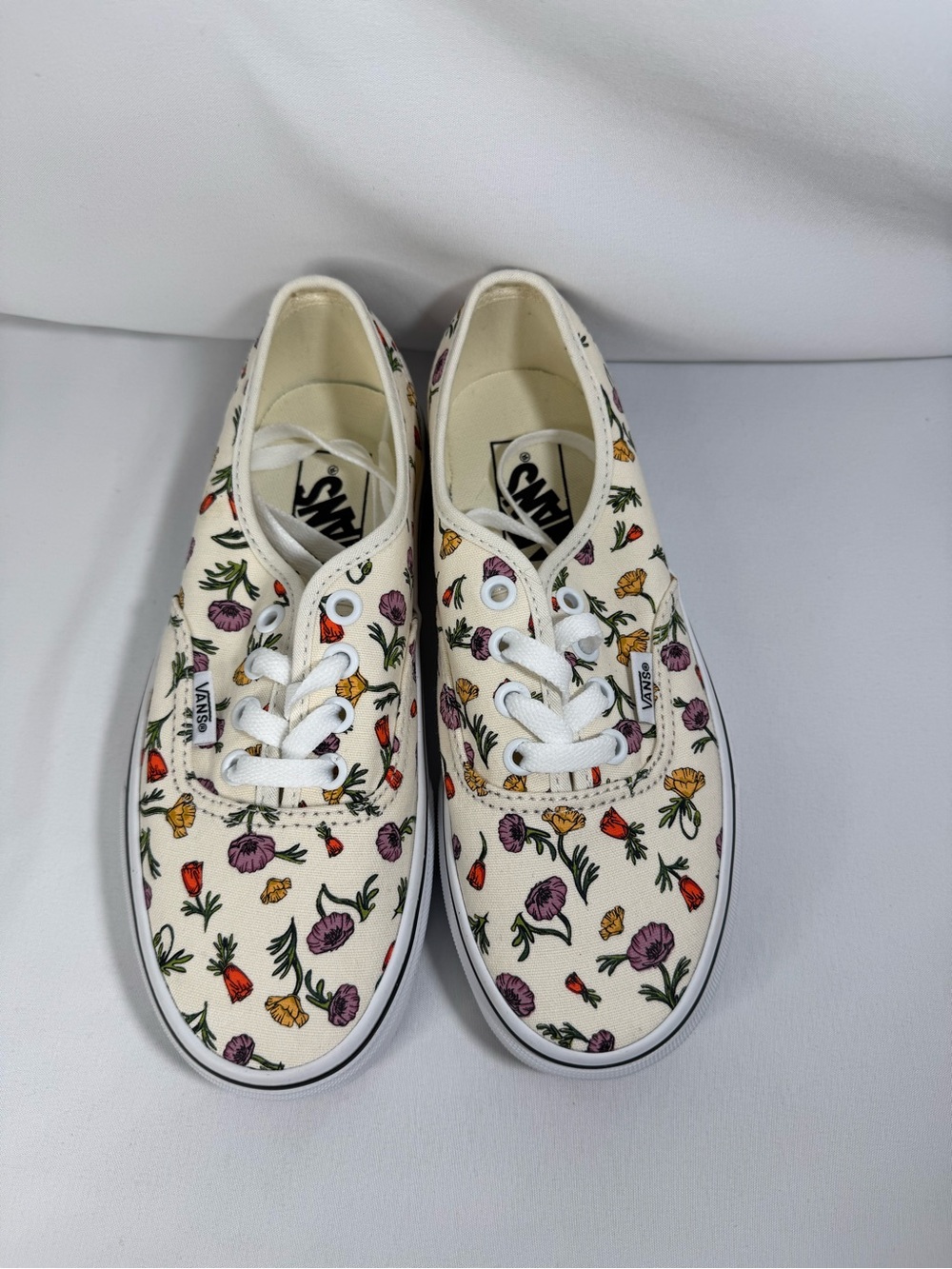 Vans Floral Canvas Low-Top Sneakers - White with Multi Floral Print